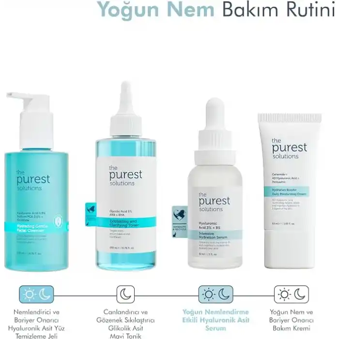 The Purest Solutions, Yoğun Nemlendirme ve Dolgunlaştırıcı etkili, Yenileyici Cilt Bakım Serumu 30 ml (Hyaluronic Acid%2 + B5)