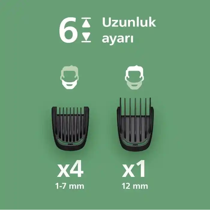 Philips 3000 Serisi 7 in 1, Erkek Bakım Seti, Yüz&Saç Tıraş Makinesi, Cilt Dostu Bıçaklar, MG3920/15