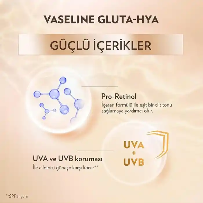 Vaseline Gluta Hya Serum Etkili UV Losyon Leke Karşıtı ve Aydınlarıcı 200 ml