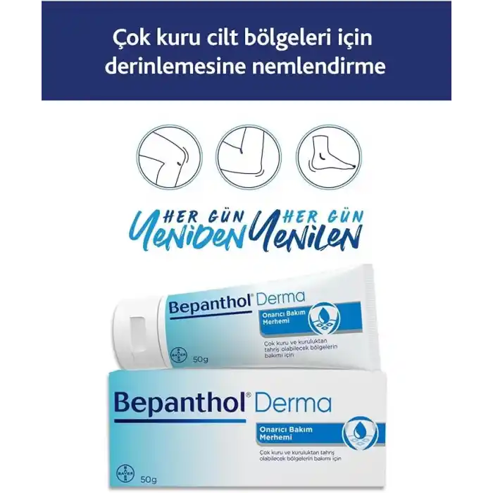 Bepanthol Derma Onarıcı Bakım Merhemi 50 g + 3 Adet Cilt Bakım Kremi 3.5 g