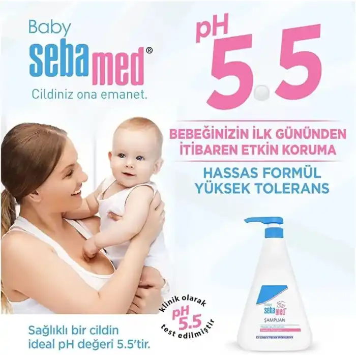 Sebamed Baby pH 5.5 Göz Yakmayan Formül Nemlendirici Etkili Papatya Özütlü Bebek Şampuanı 750 ml