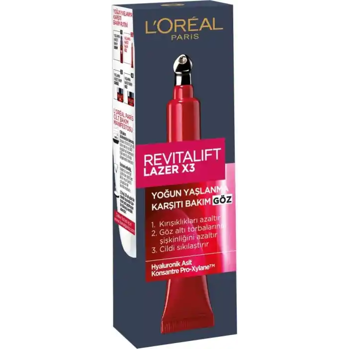LOreal Paris Revitalift Lazer X3 Yaşlanma Karşıtı Göz Bakım Kremi 15 ml