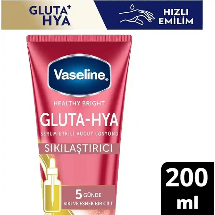 Vaseline Gluta-Hya Serum Etkili Vücut Losyonu, Sıkılaştırıcı, 200 Mililitre