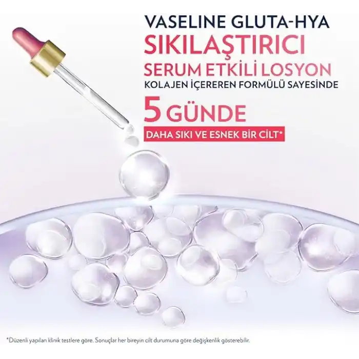 Vaseline Gluta-Hya Serum Etkili Vücut Losyonu, Sıkılaştırıcı, 200 Mililitre