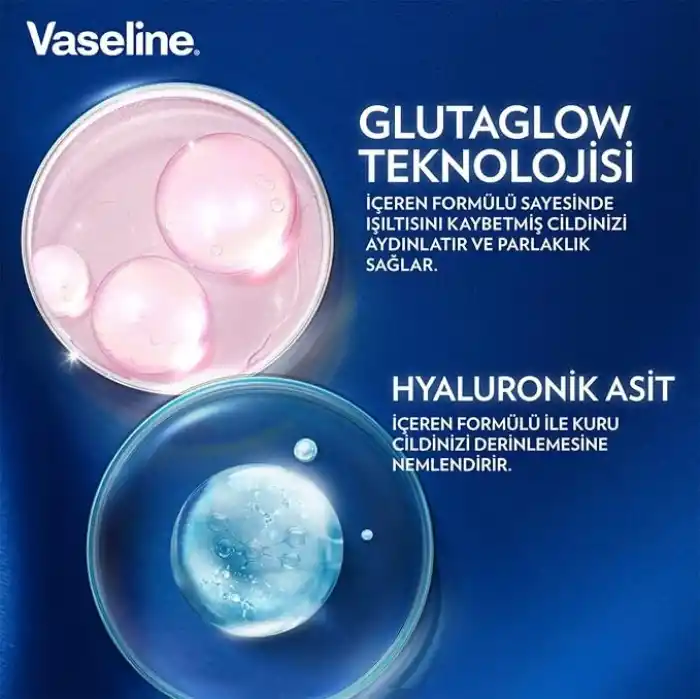 Vaseline Gluta-Hya Serum Etkili Vücut Losyonu, Sıkılaştırıcı, 200 Mililitre
