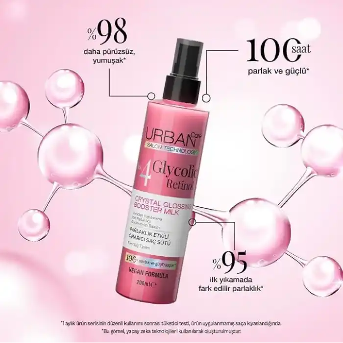 URBAN Care Glycolic Retinol Parlaklık Etkili Onarıcı Saç Bakım Sütü-200ml-Gloss