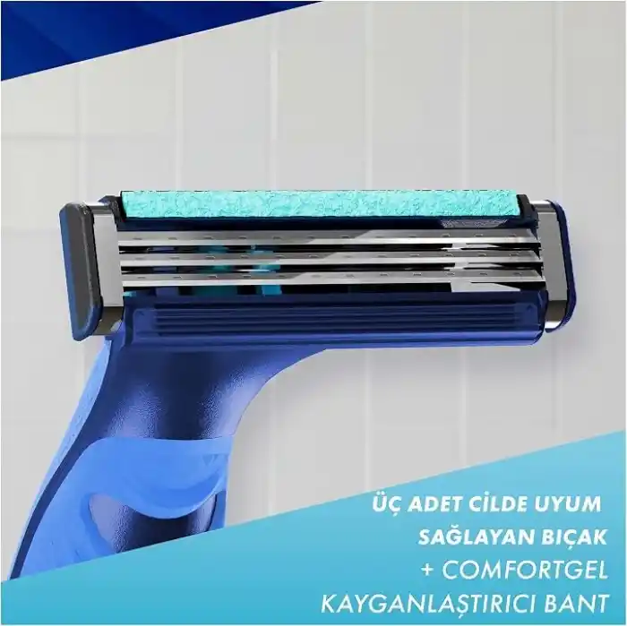 Gillette Sensor3+ Comfort 8li Yedek Bıçağı Başlıklı Tıraş Makinesi
