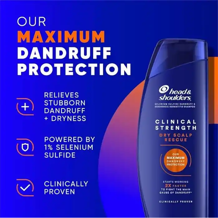 Head & Shoulders Klinik Kuru Saç Derisi Kurtarma Şampuanı, 13,5 fl oz, 5,349 fl oz