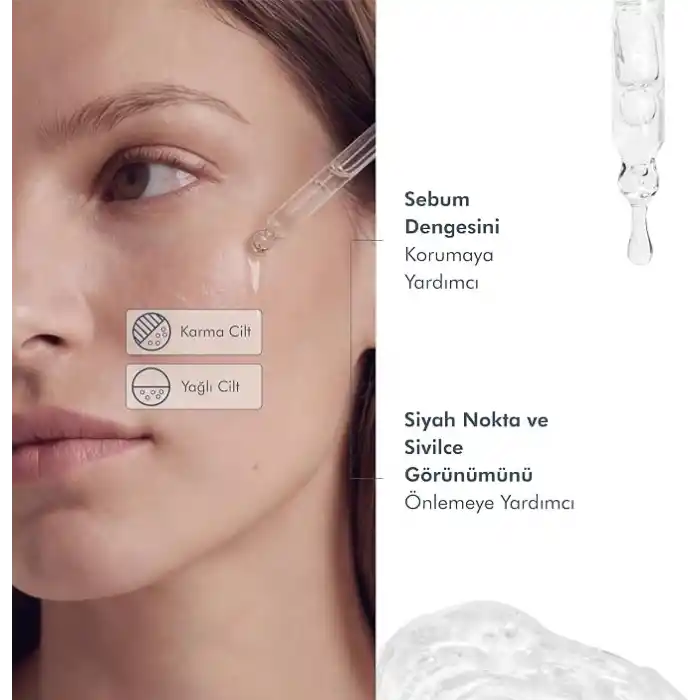 The Purest Solutions, Gözenek ve Siyah Nokta Karşıtı, Sivilce Önleyici Niacinamide Cilt Bakım Serumu 30 ml (Niacinamide 5% & Zinc Pca 1%)