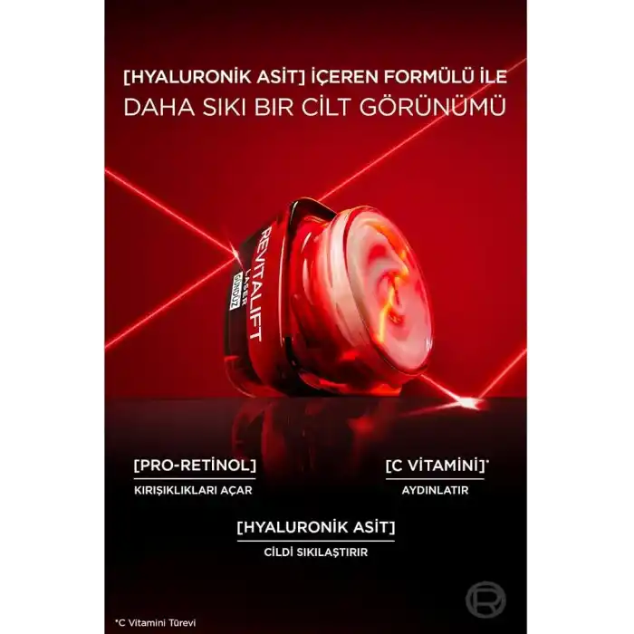 LOreal Paris Revitalift Lazer X3 Yoğun Yaşlanma Karşıtı Gündüz Bakım Kremi 50 ml