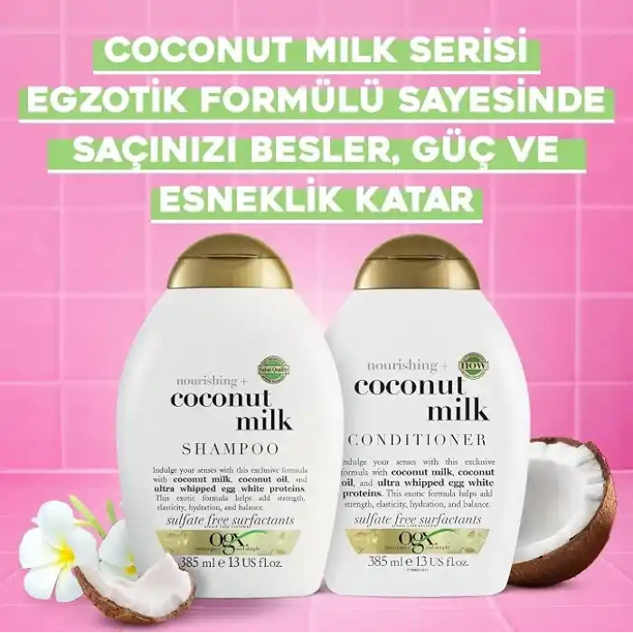 OGX Coconut Milk Besleyici Sülfatsız Saç Bakım Kremi 385 Ml