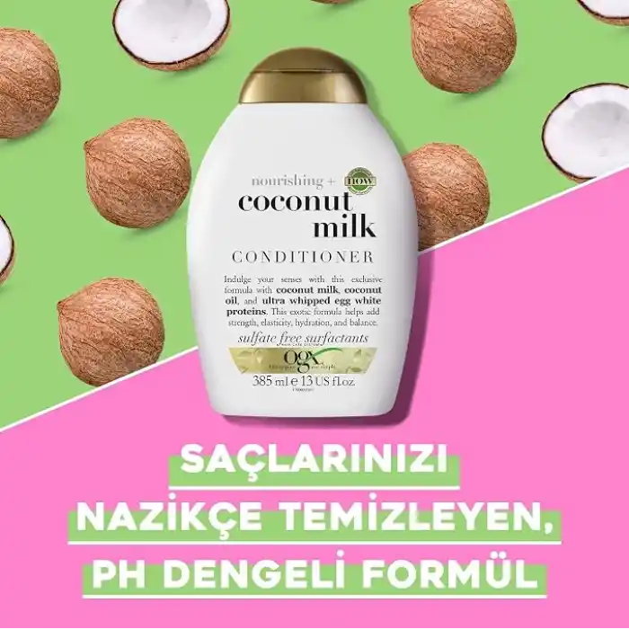 OGX Coconut Milk Besleyici Sülfatsız Saç Bakım Kremi 385 Ml