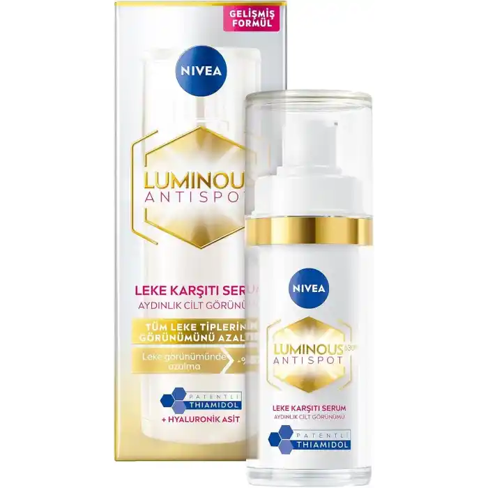 NIVEA Luminous630 Thiamidol Etkili Leke Karşıtı Cilt Serumu 30ml, Hyaluronik Asit, Cilt Tonu Eşitleyici,Aydınlık Görünüm