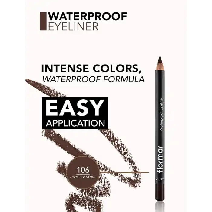Flormar Suya Dayanıklı Göz Kalemi - Koyu Kahverengi Waterproof