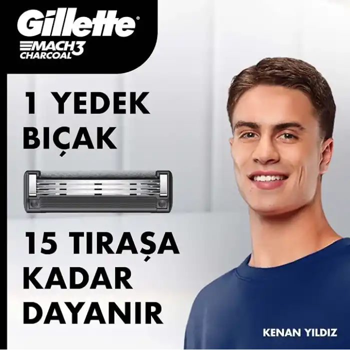 Gillette Mach3 Charcoal Yedek Tıraş Bıçağı 4lü