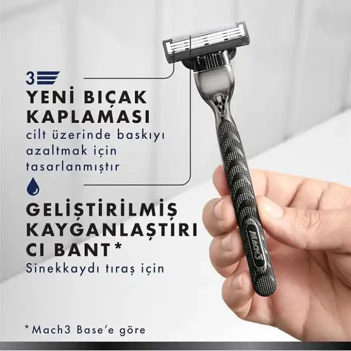 Gillette Mach3 Charcoal Yedek Tıraş Bıçağı 4lü