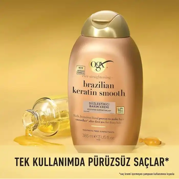 OGX Brazilian Keratin Smooth Düzleştirici Bakım Kremi 385 ml
