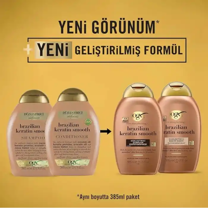 OGX Brazilian Keratin Smooth Düzleştirici Bakım Kremi 385 ml