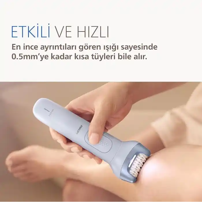 Philips Epilatör Serisi 8000, Kablosuz, Islak ve Kuru Kullanım, ProGuide, LED Işık, 60 Dakika Pil Ömrü, BRE708/05