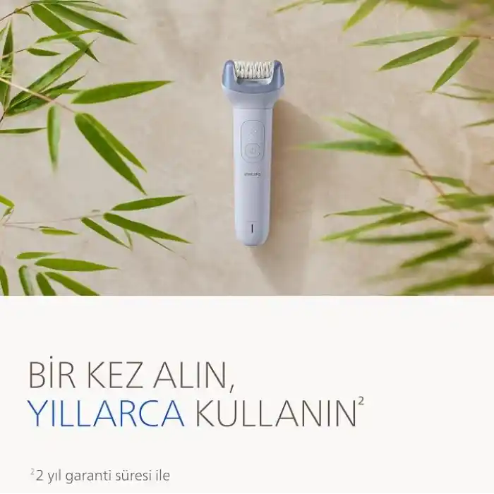 Philips Epilatör Serisi 8000, Kablosuz, Islak ve Kuru Kullanım, ProGuide, LED Işık, 60 Dakika Pil Ömrü, BRE708/05