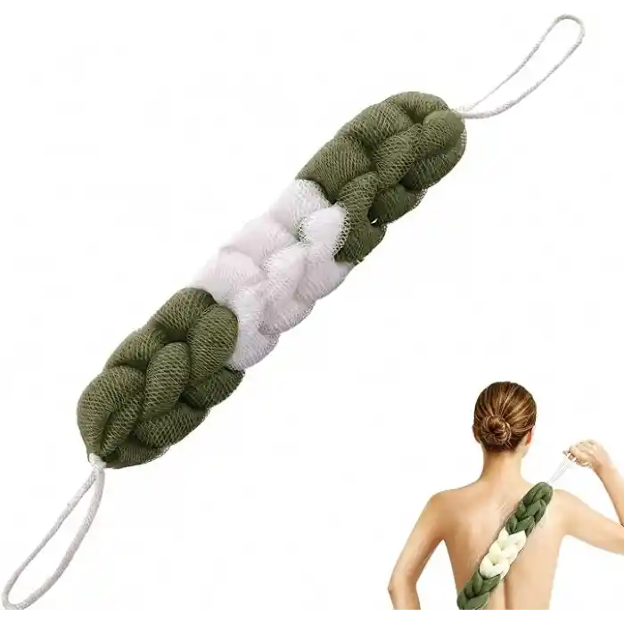 WONKEY - Uzun Esnek Duş Lifi, Sırt Ovma Kesesi, Yumuşak Banyo Lifi, Ovma Süngeri, Kadınlar ve Erkekler için Sırt Ovma için Kese, Peeling ve Hamam Kesesi (1 Adet)