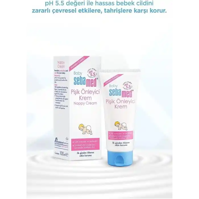 Sebamed Baby pH 5.5 Yoğun Nemlendirici Etkili Pantenol İçerikli Koruyucu Bebek Pişik Önleyici Krem 100 ml
