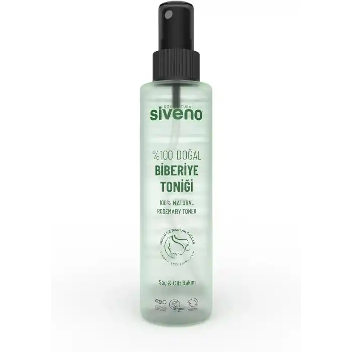 Siveno%100 Doğal Biberiye Suyu Saç Dökülmesi Karşıtı ve Hızlı Saç Uzatma Etkili Saç Toniği 150 ml