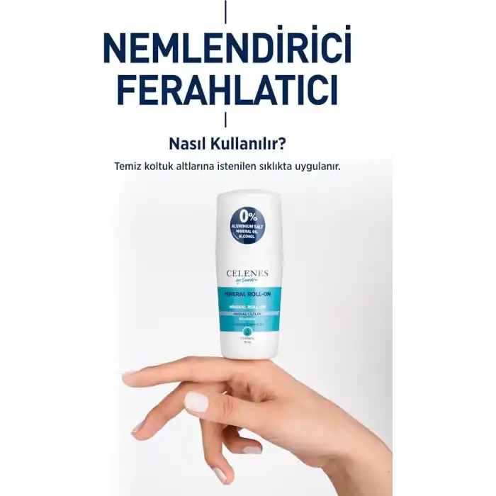 Celenes By Sweden Mineral Hassas Ciltler için Parfümsüz Roll-on, CEL.THE 5160007