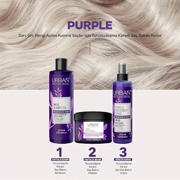 Urban Care Turunculaşma Karşıtı Mor Saç Bakım Şampuanı-250 ml-Sülfatlı