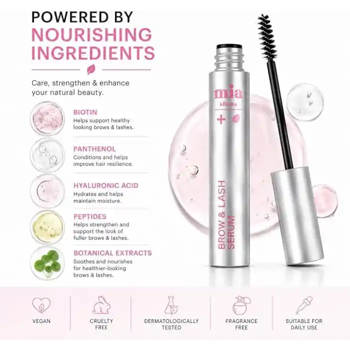 MIA KLINIKA Su Bazlı Kaş & Kirpik Serumu Keratin, Biotin & Peptit 6ml