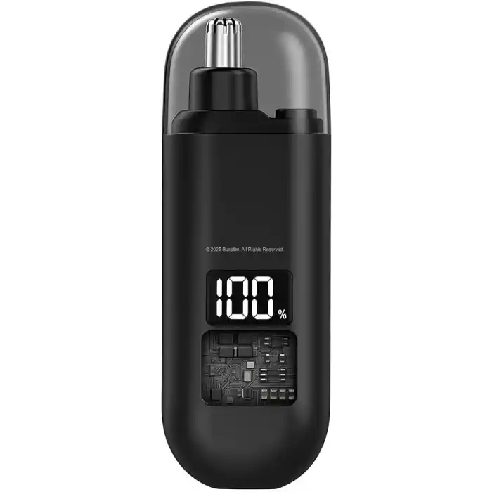 Busstier Burun Kılı Makinesi, Mini Taşınabilir Ağrısız Tüy Alma, Hassas Kaş Düzeltici, Çift Taraflı Bıçaklı Sessiz Kesim, LED Güç Göstergeli, USB Şarjlı, Temizlik Fırçası ve Şarj Kablosu Dahil, Seyaha