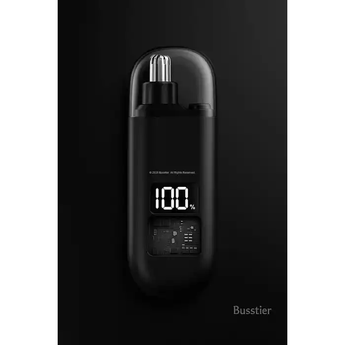 Busstier Burun Kılı Makinesi, Mini Taşınabilir Ağrısız Tüy Alma, Hassas Kaş Düzeltici, Çift Taraflı Bıçaklı Sessiz Kesim, LED Güç Göstergeli, USB Şarjlı, Temizlik Fırçası ve Şarj Kablosu Dahil, Seyaha