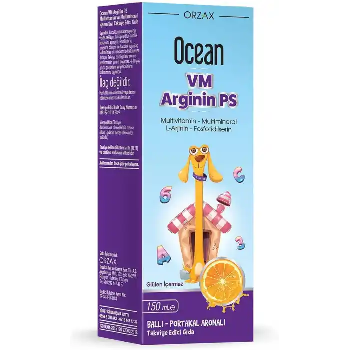Ocean VM Arginin PS 150 ML Ballı Portakal Aromalı Şurup