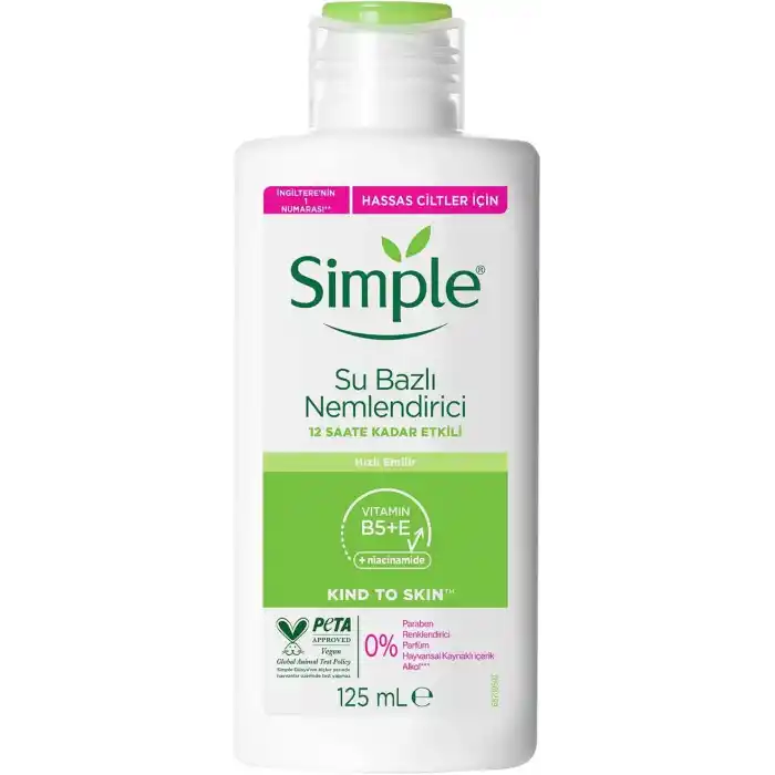 Simple Kind To Skin Su Bazlı Nemlendirici 12 Saate Kadar Etklili Hassas Ciltler İçin 125 ml
