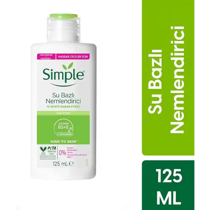 Simple Kind To Skin Su Bazlı Nemlendirici 12 Saate Kadar Etklili Hassas Ciltler İçin 125 ml