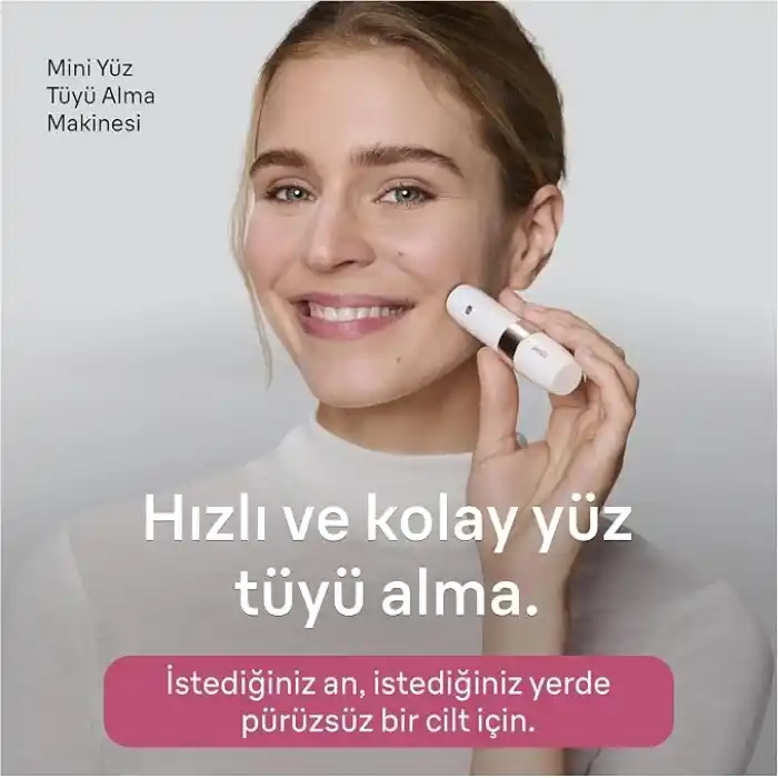 Braun Mini Yüz Tüy Alma Cihazı, hızlı ve nazik, FS1000, Beyaz
