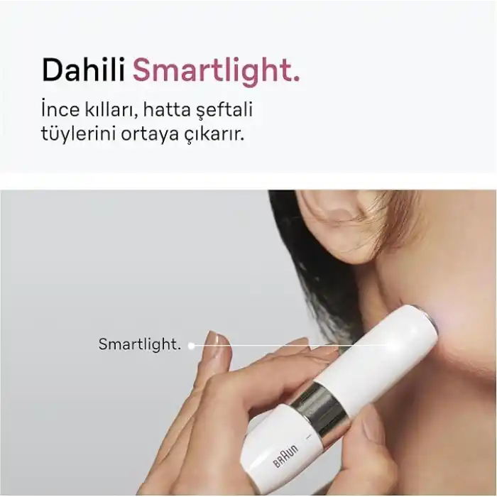 Braun Mini Yüz Tüy Alma Cihazı, hızlı ve nazik, FS1000, Beyaz