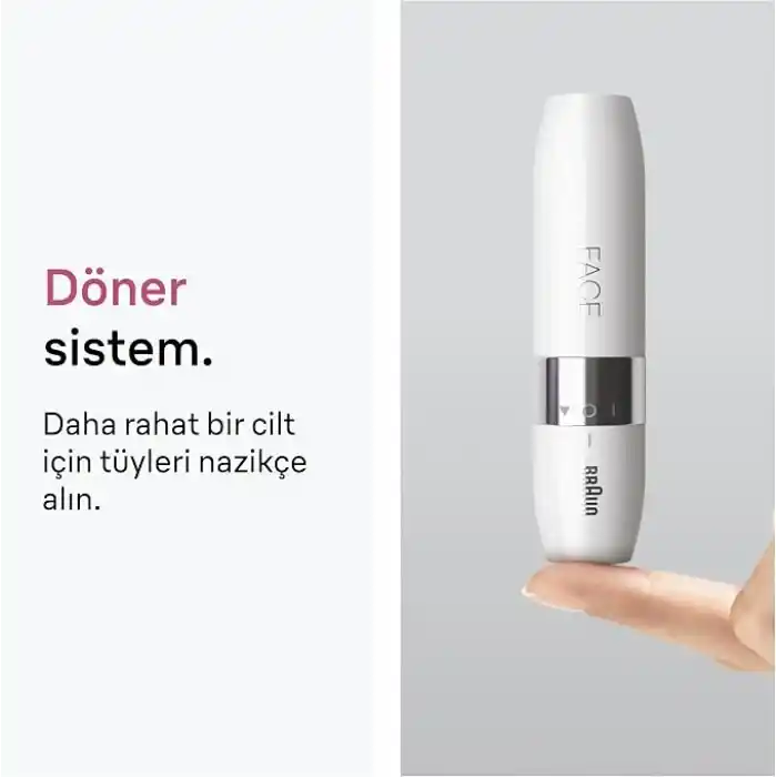 Braun Mini Yüz Tüy Alma Cihazı, hızlı ve nazik, FS1000, Beyaz