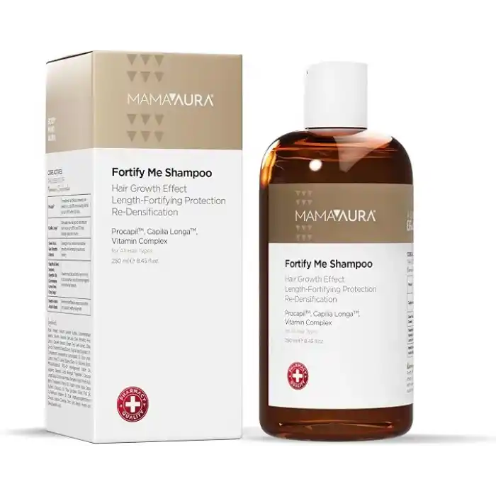 Mamaaura Fortify Me Shampoo, Saç Dökülme Görünümünü Azaltmaya Yardımcı, Procapil ve Capilia Longa İçeren Saç Kökü Güçlendirici Şampuan, 250 ml