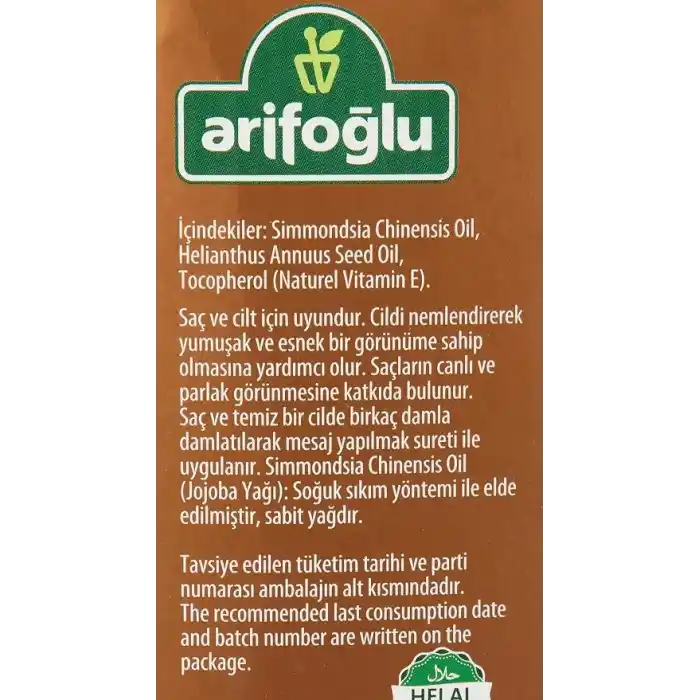 Arifoğlu Jojoba Yağı (100 ml)