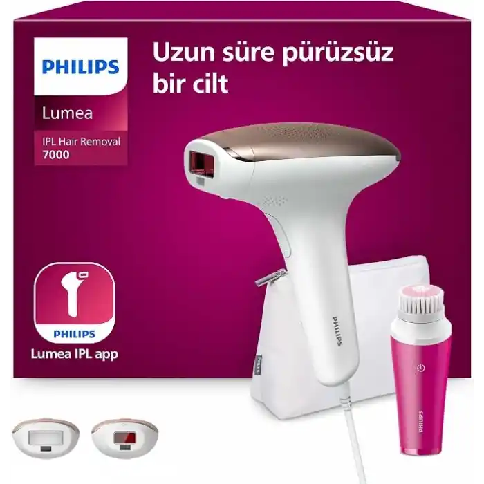 Philips Lumea IPL Tüy Alma Cihazı, Çantalı, Yüz Temizleme Cihazı Hediyeli, Yüz/Vücut/Hassas Bölge Kullanımı, Cilt Tonu Sensörü ile Güvenli Epilasyon BRI924/00
