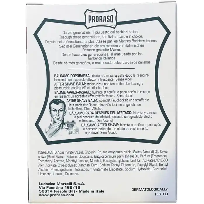 Proraso Tıraş Sonrası Balsam - Okaliptus Yağı Ve Mentollü 100 mL