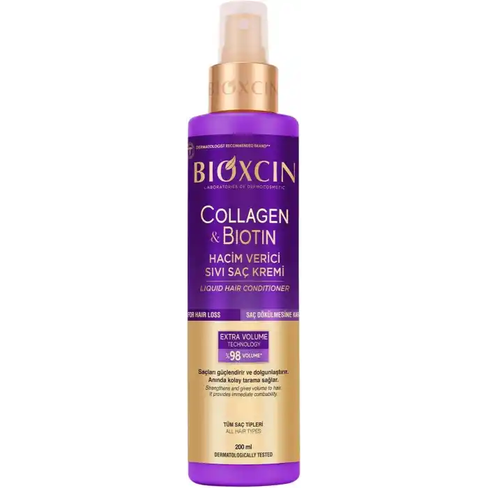 Bioxcin Collagen & Biotin Ekstra Hacim Sıvı Saç Kremi 200 ml - İnce ve Seyrek Saçlar