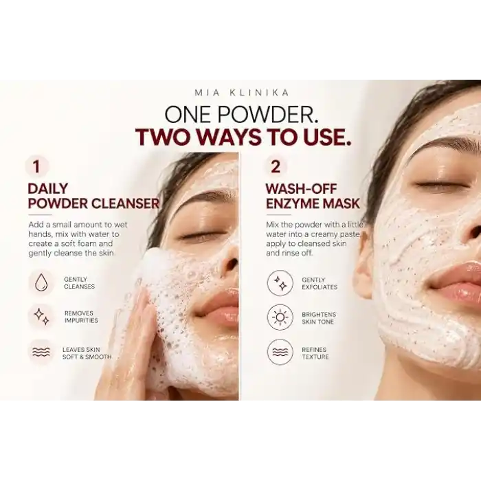 MIA KLINIKA Glow Enzyme Powder Peeling Yüz Temizleyici 40g