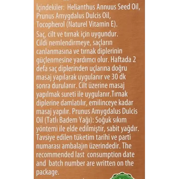 Arifoğlu Tatlı Badem Yağı (50 ml)