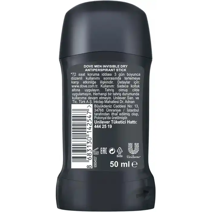 Dove Men Care Invisible Dry Stick 50 Mililitre