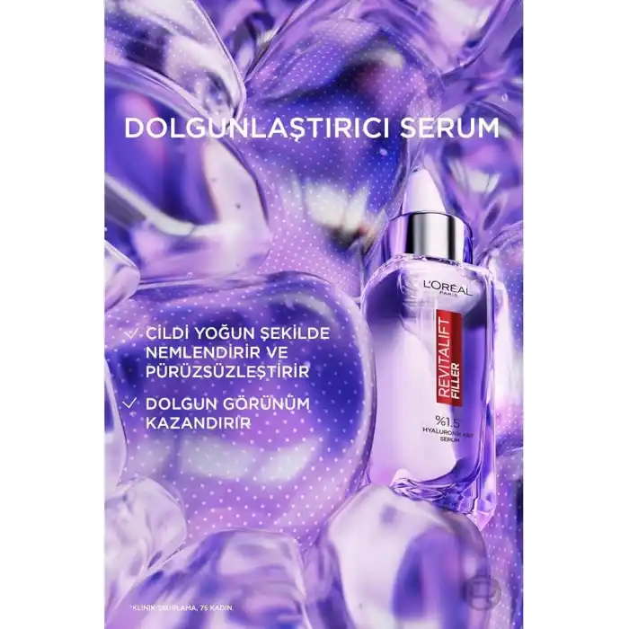 LOreal Paris Revitalift Filler %1.5 Saf Hyaluronik Asit İçeren Kırışıklık Karşıtı Serum 30 ml