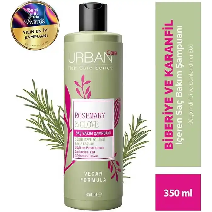 Urban Care Rosemary & Clove Biberiye ve Karanfil Canlandırıcı ve Güçlendirici Saç Bakım Şampuanı-350 ml-vegan