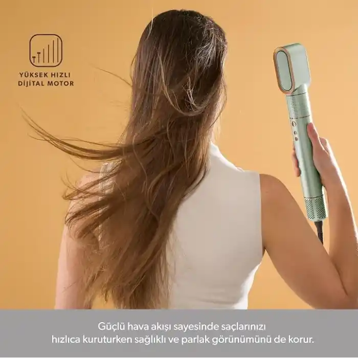Homend Hairmony 4606H Saç Kurutma ve Şekillendirme Seti Su Yeşili