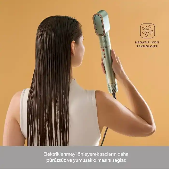 Homend Hairmony 4606H Saç Kurutma ve Şekillendirme Seti Su Yeşili